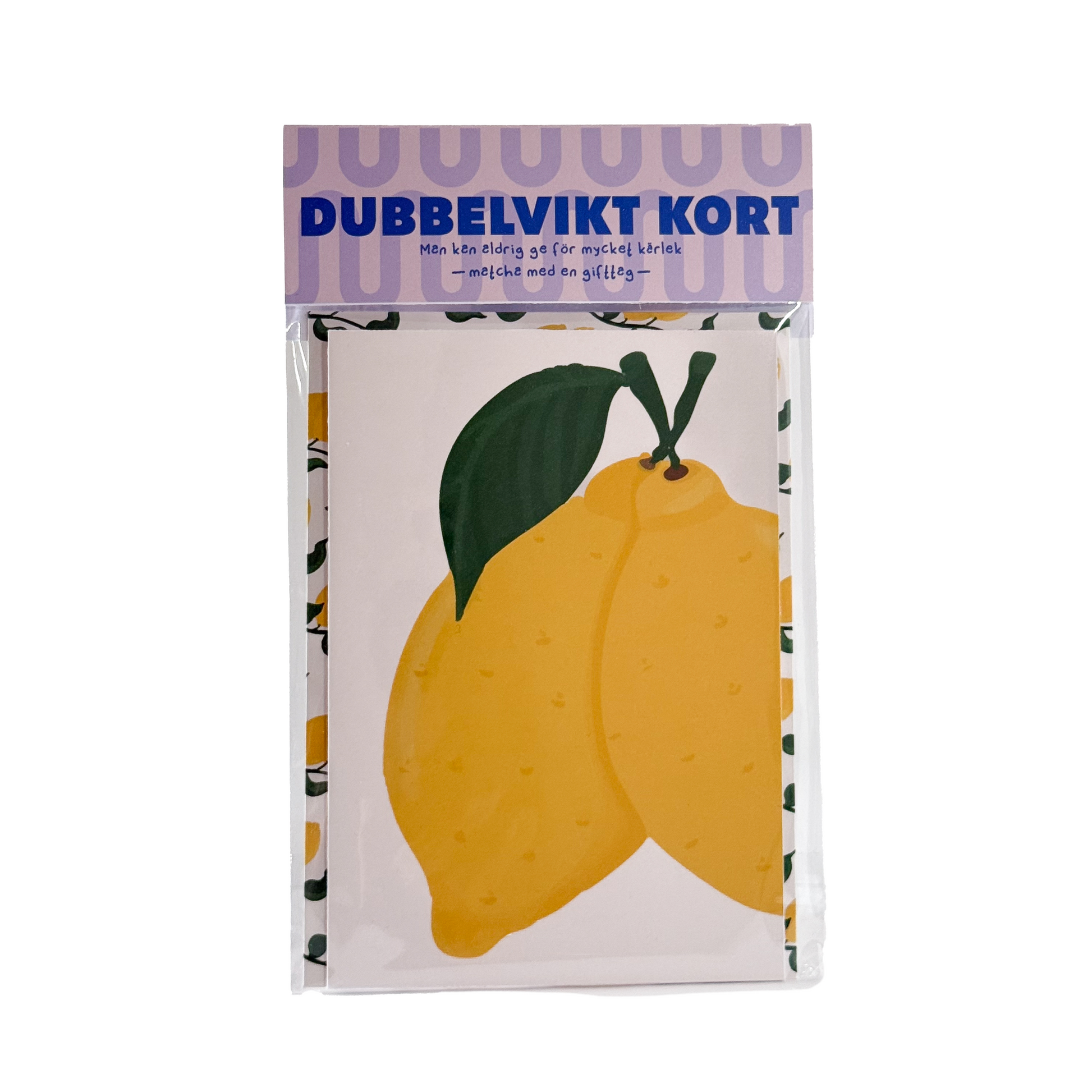 Dubbelvikt Kort Citron