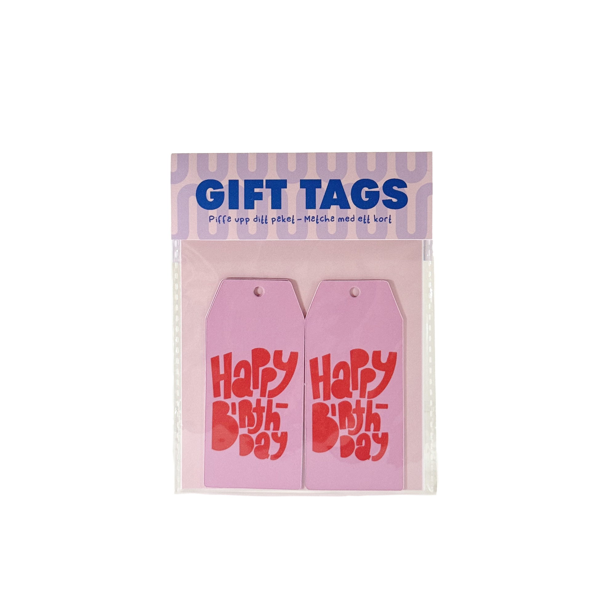 Gift Tag Happy Birthday Pink