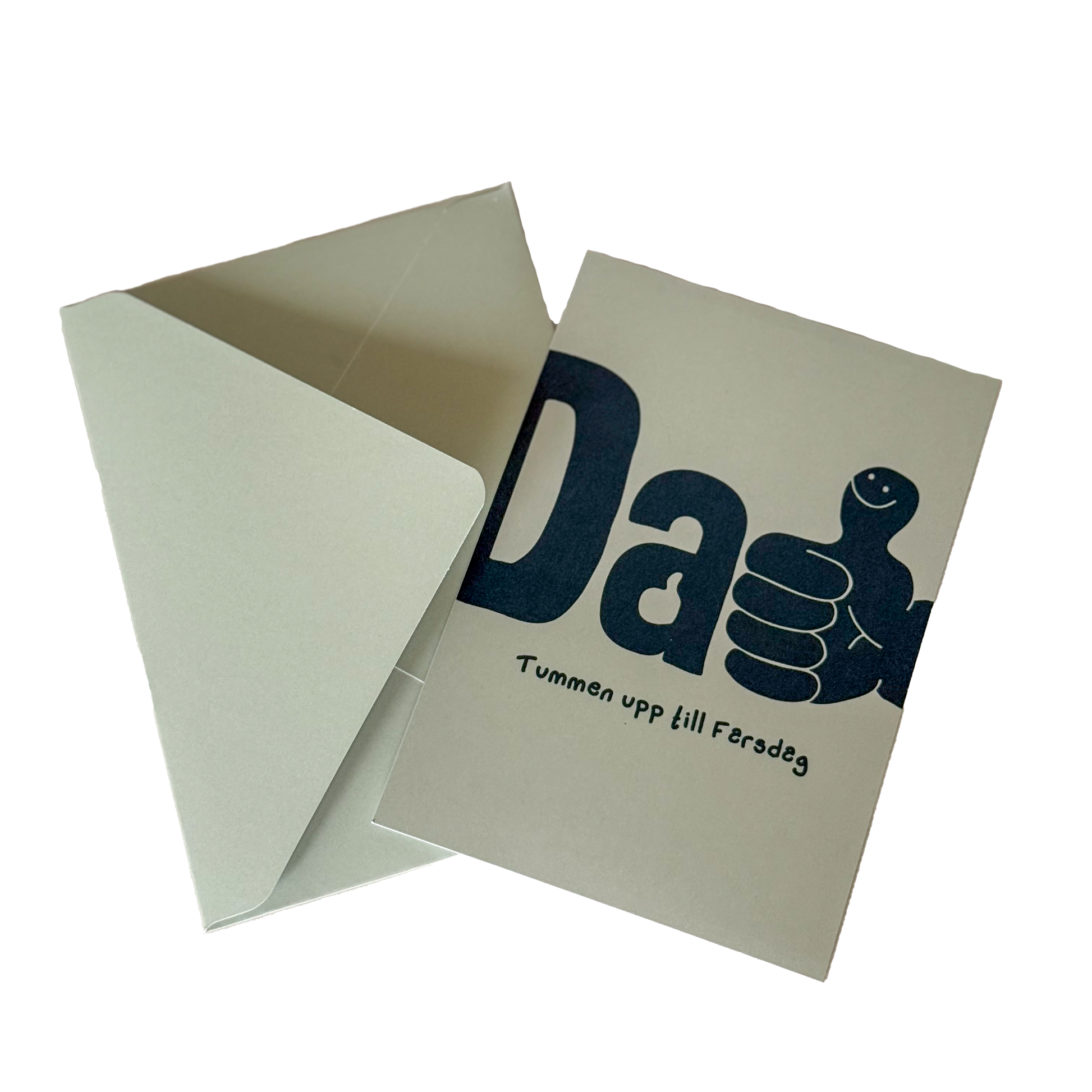 Vykort Tummen upp till Farsdag