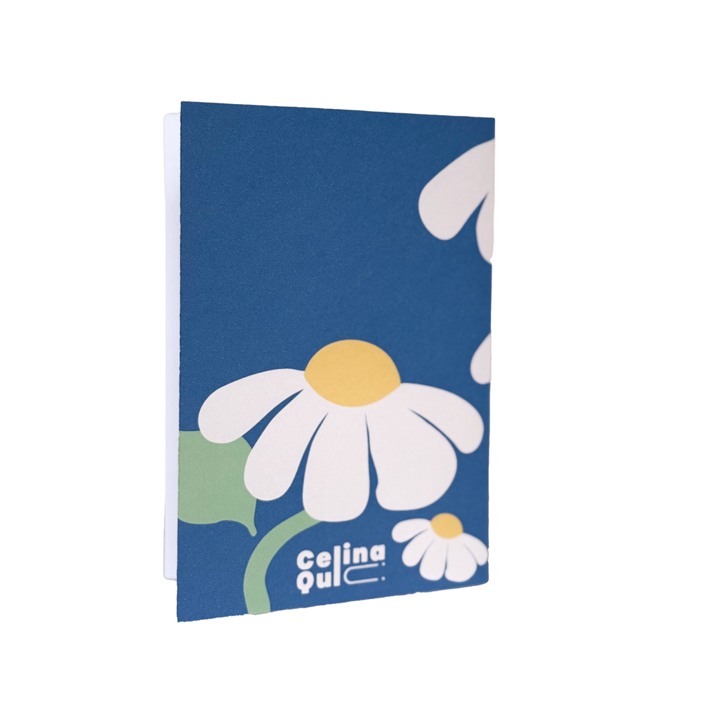 Dubbelvikt Kort Blomma