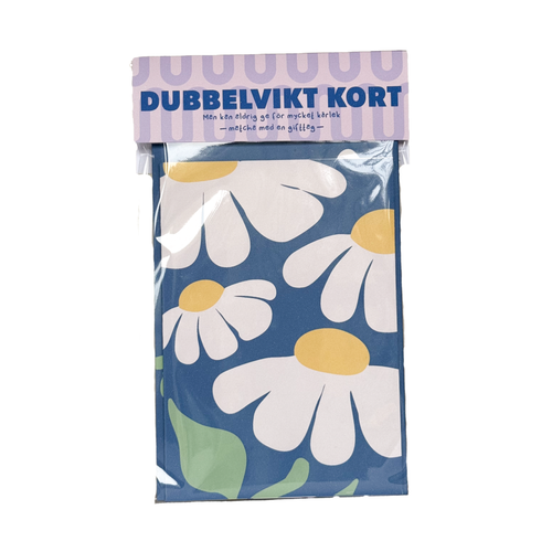 Dubbelvikt Kort Blomma