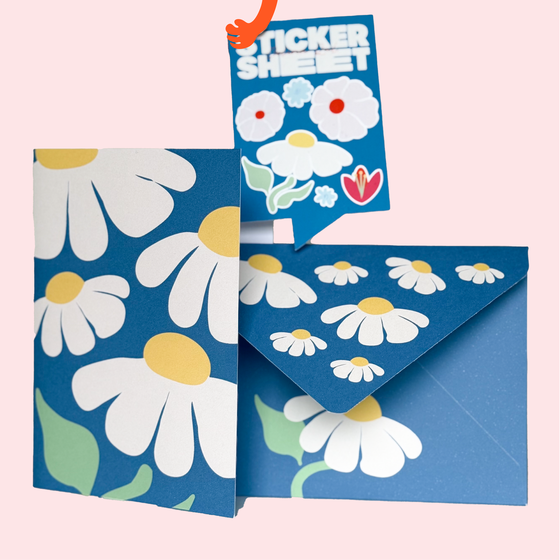 Dubbelvikt Kort Blomma