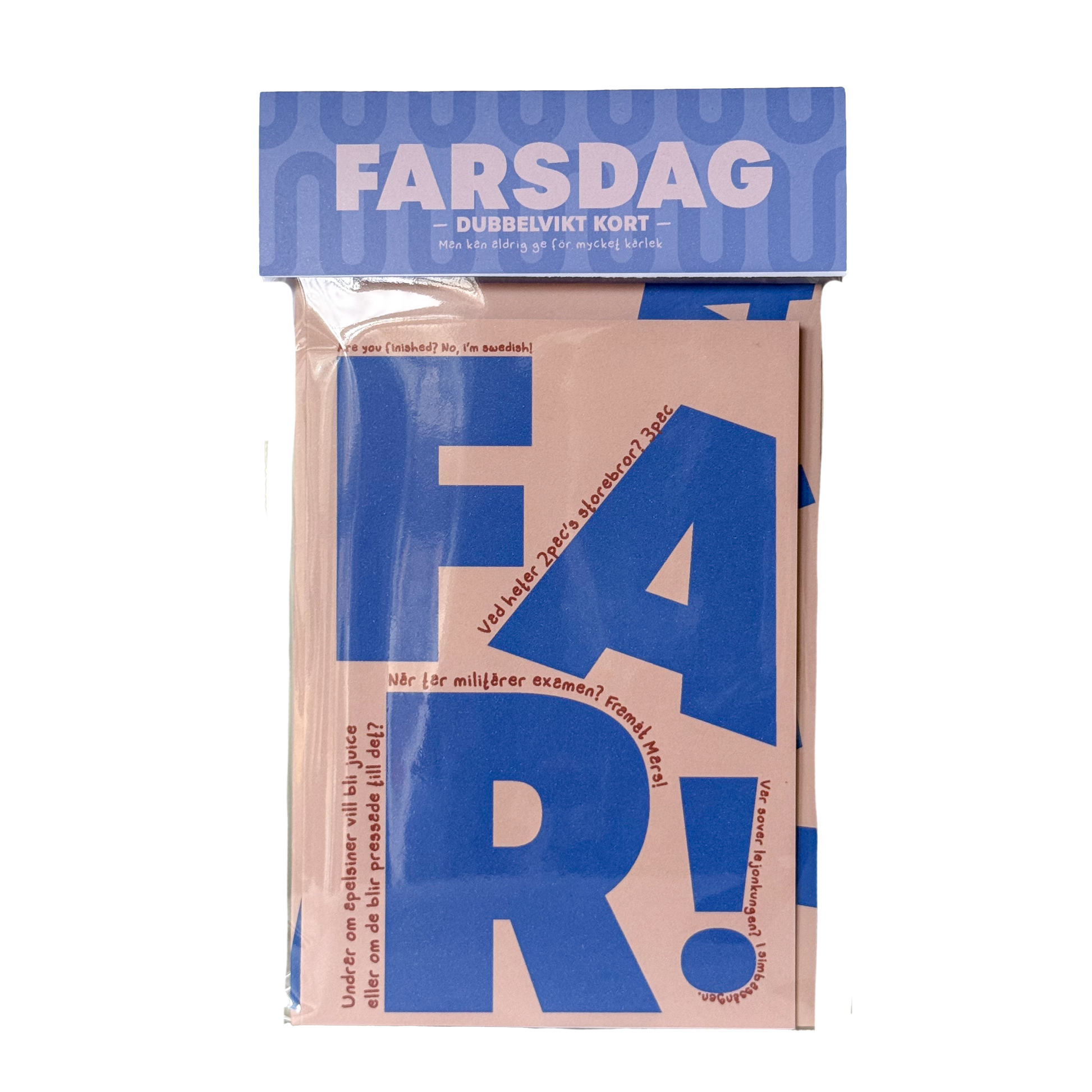 Dubbelvikt Farsdag-kort "Men Pappa!"