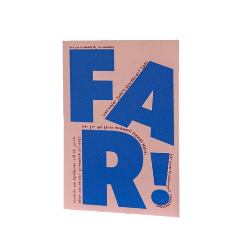 Dubbelvikt Farsdag-kort "Men Pappa!"