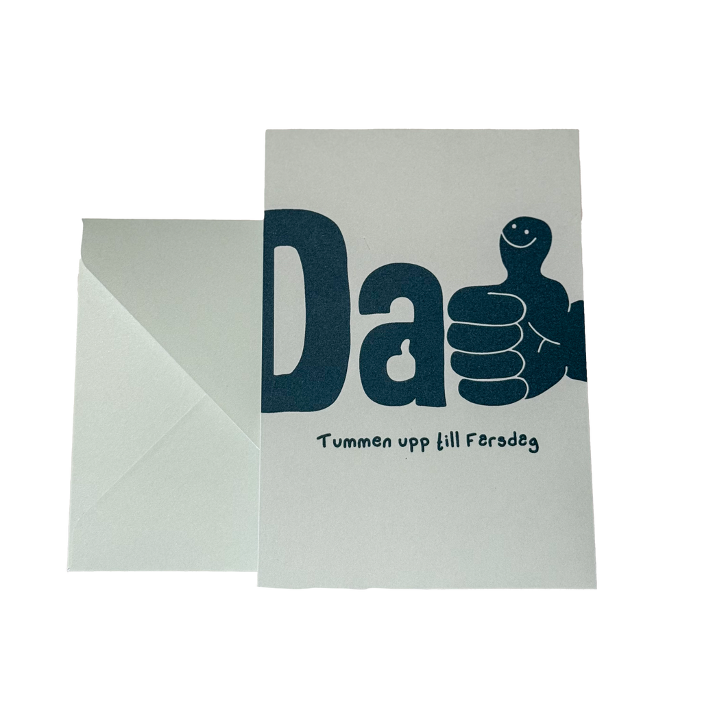 Vykort Tummen upp till Farsdag