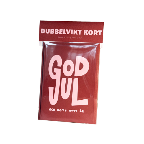 Dubbelvikt julkort God Jul