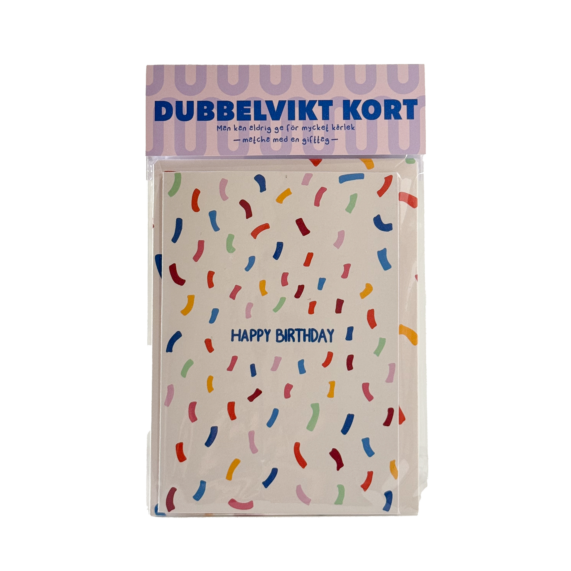 Dubbelvikt Kort Konfetti